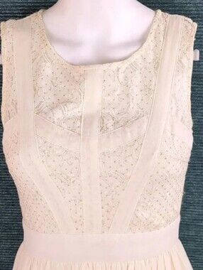 Pitaya Ivory Off-White Maxi Dress With Beaded Lace